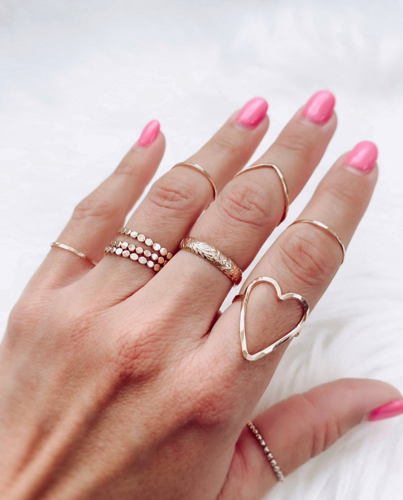 stackable Rings Set gold 